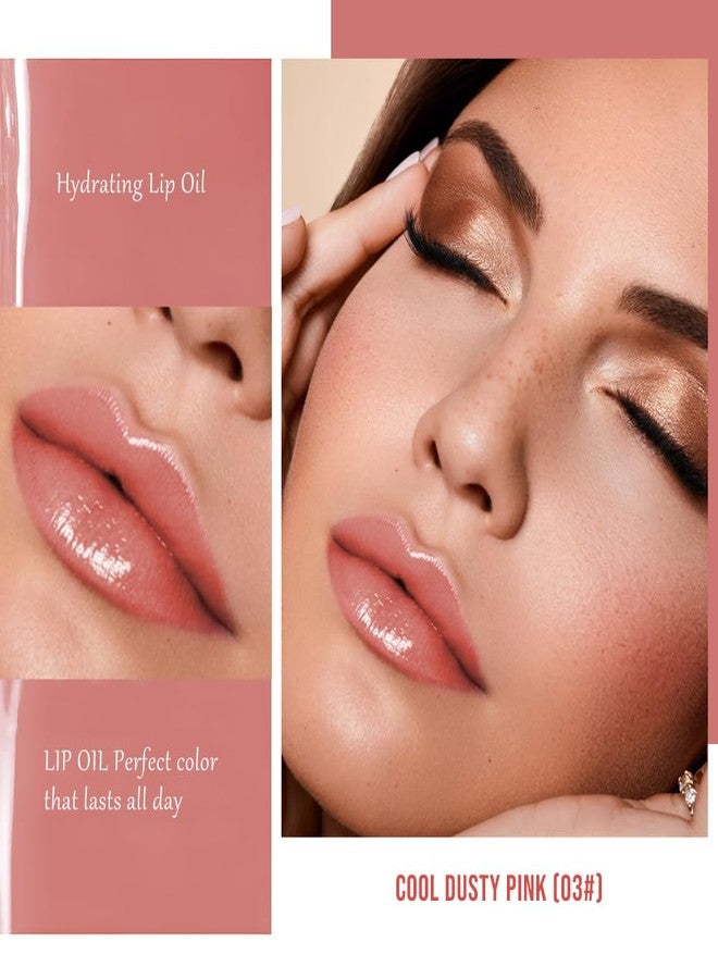 Hxssll Nourishing High-Shine Lip Gloss,Hydrating & Moisturizing Lip Tint, Non-Sticky, Long-Lasting Glossy Lip Stain,Softens & Plumps Lips for Smooth,Gentle Formula for Dry Lips 03#Cool Dusty Pink - Image 5